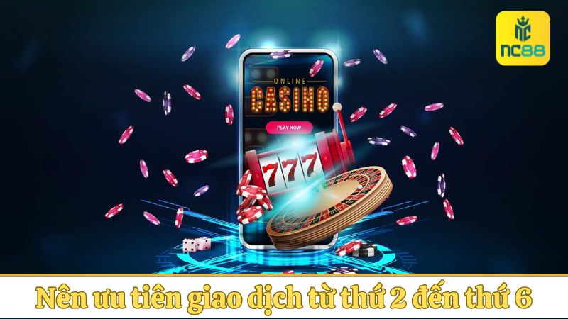 Nên ưu tiên vào các khoảng giờ giao dịch từ thứ 2 đến thứ 6
